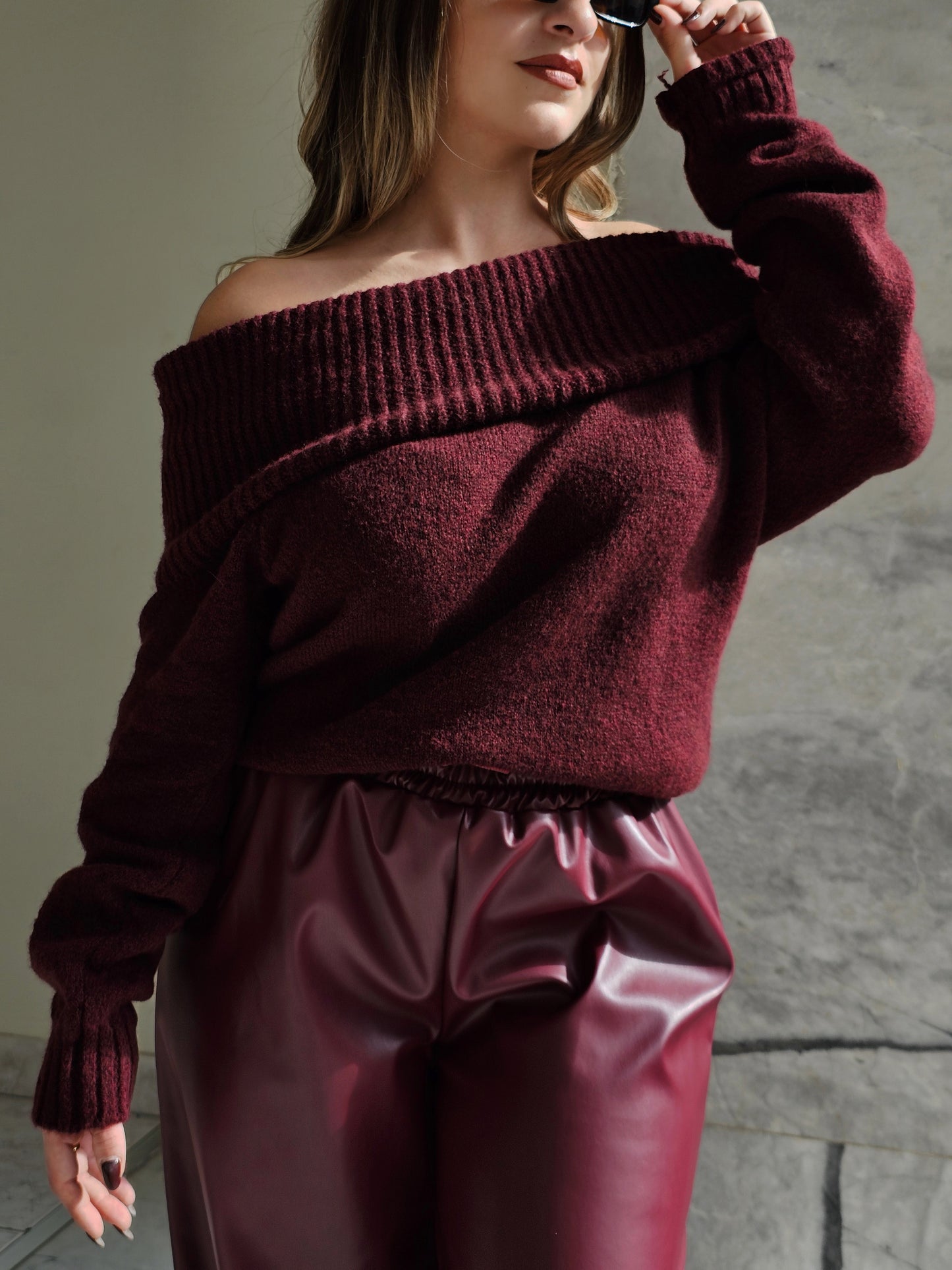 ΠΛΕΚΤΗ ΜΠΛΟΥΖΑ OFF-SHOULDER