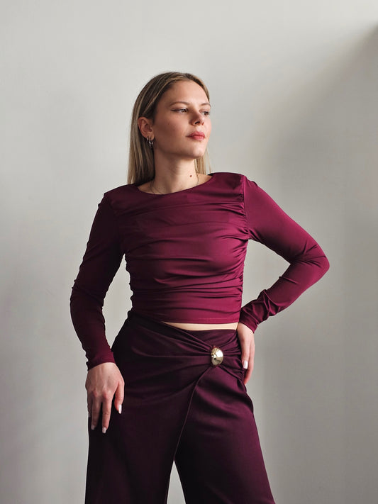 ΜΠΛΟΥΖΑΚΙ ΕΛΑΣΤΙΚΟ ΜΑΚΡΥΜΑΝΙΚΟ ΚΡΟΠ ΤΟΠ