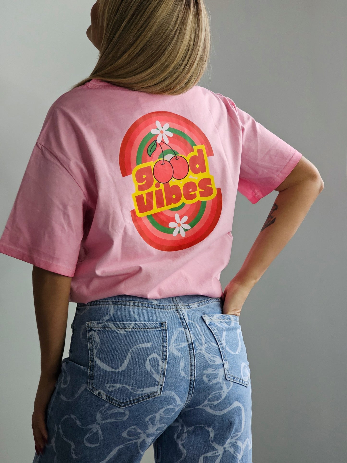 WIDE LEG JEANS ΜΕ PRINT