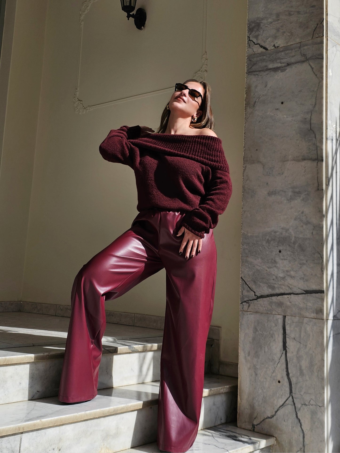 ΠΑΝΤΕΛΟΝΙ WIDE LEG ΔΕΡΜΑΤΙΝΗ