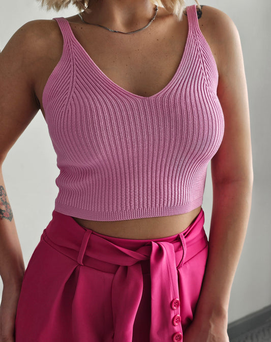 ΜΠΛΟΥΖΑΚΙ ΠΛΕΚΤΟ CROP TOP